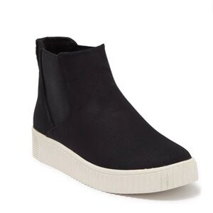 Susina Black Platform Chelsea Ankle Sneaker Boot Slip On Pull On